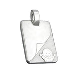 Vedhæng 19x14mm graveringsplade med Baby Matt Blanky Silver 925