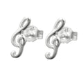 Ørestikker 9x3mm musiknøgle sølv 925