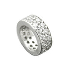 Hængende 9x3mm dåbsring zirkonia rhodiumbelagt sølv 925