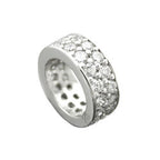 Hængende 9x3mm dåbsring zirkonia rhodiumbelagt sølv 925