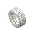 Hængende 9x3mm dåbsring zirkonia rhodiumbelagt sølv 925