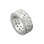Hængende 9x3mm dåbsring zirkonia rhodiumbelagt sølv 925
