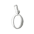 Vedhæng 12x8mm bogstav O Skinnende sølv 925