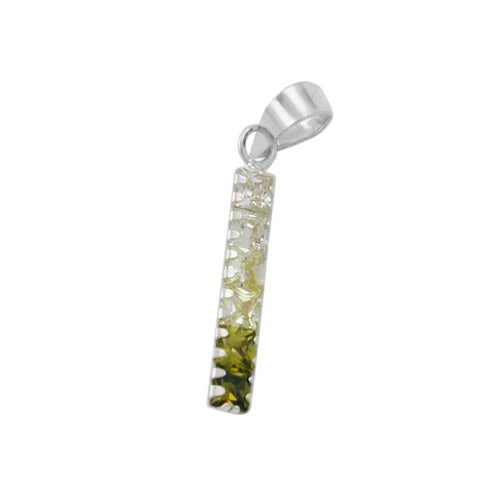 Pendel 18x3mm Cubic Zirconias Olive-Tones Silver 925