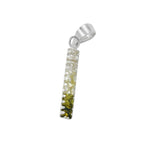 Pendel 18x3mm Cubic Zirconias Olive-Tones Silver 925