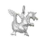 Vedhæng 20x17mm Dragon Shiny Silver 925