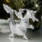 Vedhæng 20x17mm Dragon Shiny Silver 925