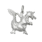 Vedhæng 20x17mm Dragon Shiny Silver 925