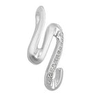 Vedhæng 30x15mm med Zirconias Matt Glossy Silver 925