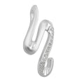 Vedhæng 30x15mm med Zirconias Matt Glossy Silver 925