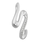 Vedhæng 30x15mm med Zirconias Matt Glossy Silver 925