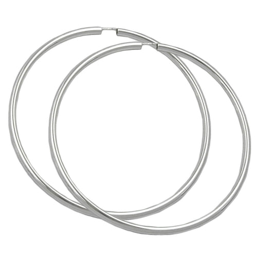 Ring 70mm tråd-ringe øreringe med spænde Blank Sølv 925