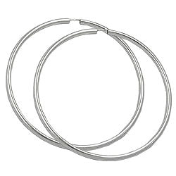 Ring 70mm tråd-ringe øreringe med spænde Blank Sølv 925