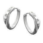 Ramme 13x3,5 mm hængsel Zirconias Hvid Sølv 925
