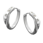 Ramme 13x3,5 mm hængsel Zirconias Hvid Sølv 925