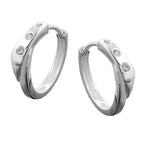 Ramme 13x3,5 mm hængsel Zirconias Hvid Sølv 925