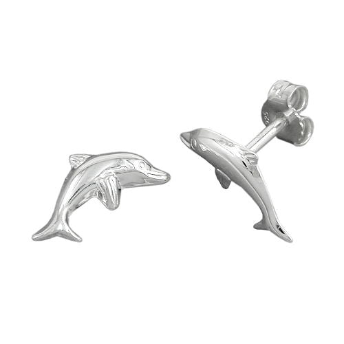 Hingst ørering 12x6mm springdelfinsølv 925