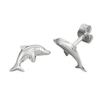 Hingst ørering 12x6mm springdelfinsølv 925