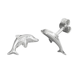 Hingst ørering 12x6mm springdelfinsølv 925