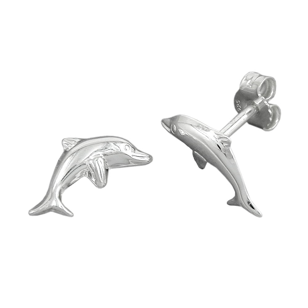 Hingst ørering 12x6mm springdelfinsølv 925