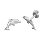 Hingst ørering 12x6mm springdelfinsølv 925