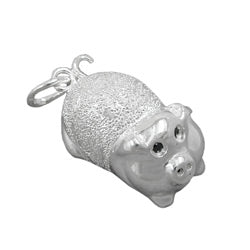 Vedhæng 22x11mm Piggy Sølv 925