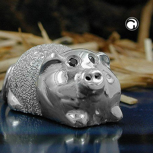Vedhæng 22x11mm Piggy Sølv 925
