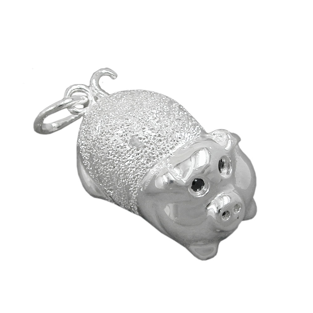 Vedhæng 22x11mm Piggy Sølv 925