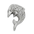 Vedhæng 14,5x10mm Delfinkubisk zirkonia sølv 925