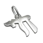 Vedhæng 15x14mm Hebraisk ord Chai-symbol for liv skinnende 925