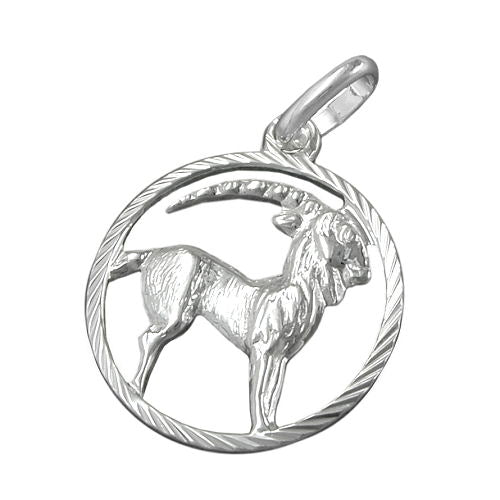 Vedhæng 15mm Zodiac Capricorn Sølv 925