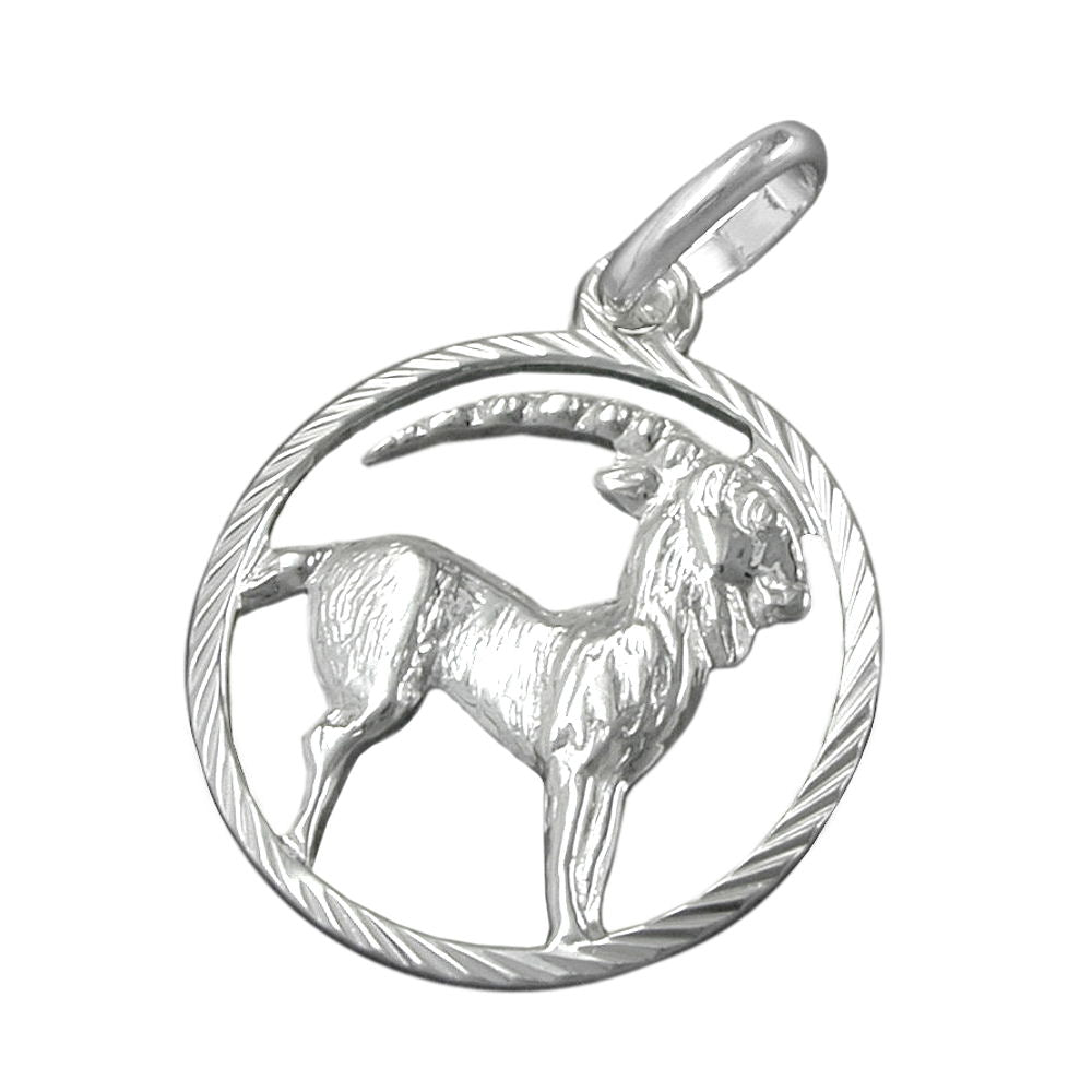 Vedhæng 15mm Zodiac Capricorn Sølv 925