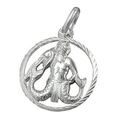 Vedhæng 15mm Zodiac Aquarius Sølv 925
