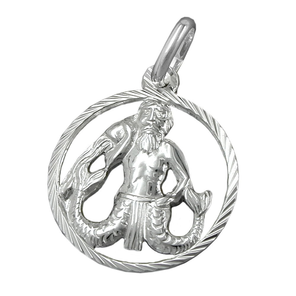 Vedhæng 15mm Zodiac Aquarius Sølv 925