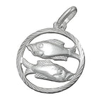 Vedhæng 15mm Zodiac Pisces Sølv 925