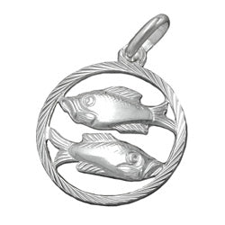 Vedhæng 15mm Zodiac Pisces Sølv 925