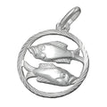 Vedhæng 15mm Zodiac Pisces Sølv 925
