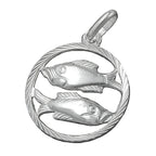Vedhæng 15mm Zodiac Pisces Sølv 925