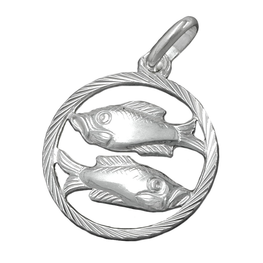 Vedhæng 15mm Zodiac Pisces Sølv 925