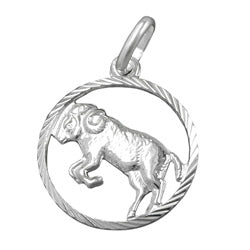 Vedhæng 15mm Zodiac Aries Sølv 925
