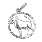 Vedhæng 15mm Zodiac Taurus Sølv 925
