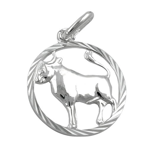 Vedhæng 15mm Zodiac Taurus Sølv 925