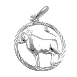 Vedhæng 15mm Zodiac Taurus Sølv 925