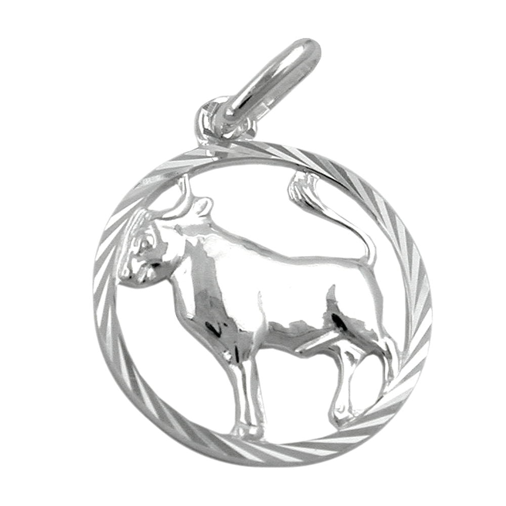 Vedhæng 15mm Zodiac Taurus Sølv 925