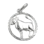 Vedhæng 15mm Zodiac Taurus Sølv 925