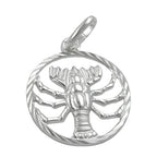 Vedhæng 15mm Zodiac Cancer Sølv 925