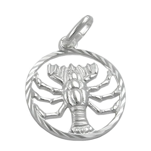 Vedhæng 15mm Zodiac Cancer Sølv 925