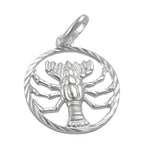 Vedhæng 15mm Zodiac Cancer Sølv 925
