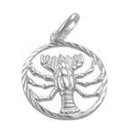 Vedhæng 15mm Zodiac Cancer Sølv 925