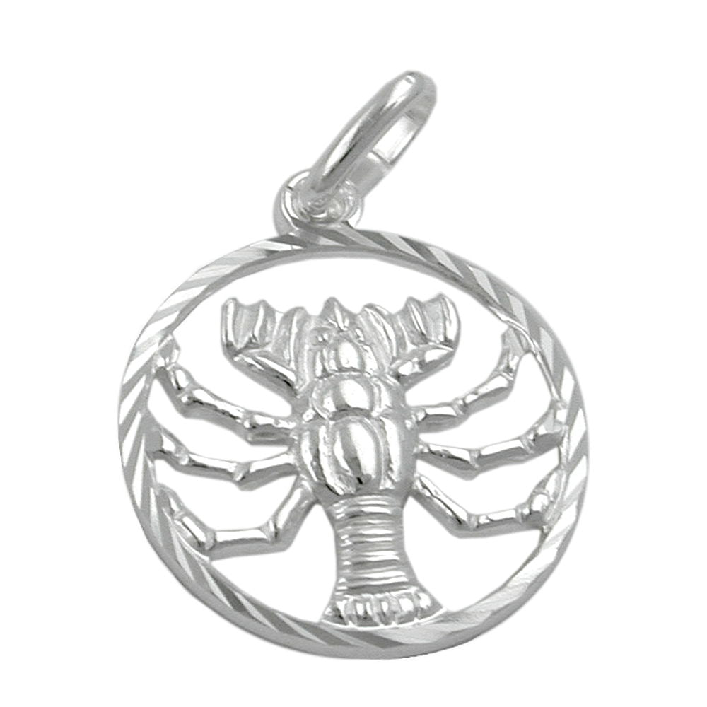 Vedhæng 15mm Zodiac Cancer Sølv 925